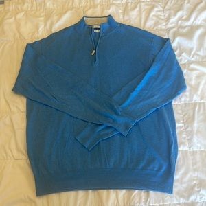 Peter Millar quarter zip - sky blue, size large
